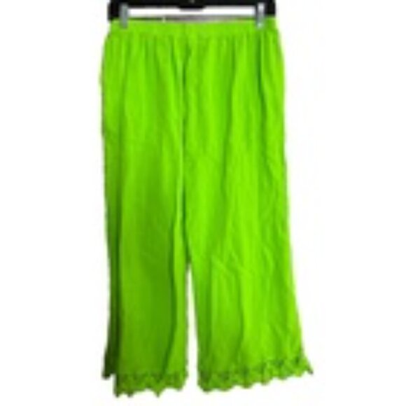 Manta Del Lago Gauze Wide Leg Capri Pants Women Sz M Pull On NWT Lot of 2 Beach - Picture 3 of 11